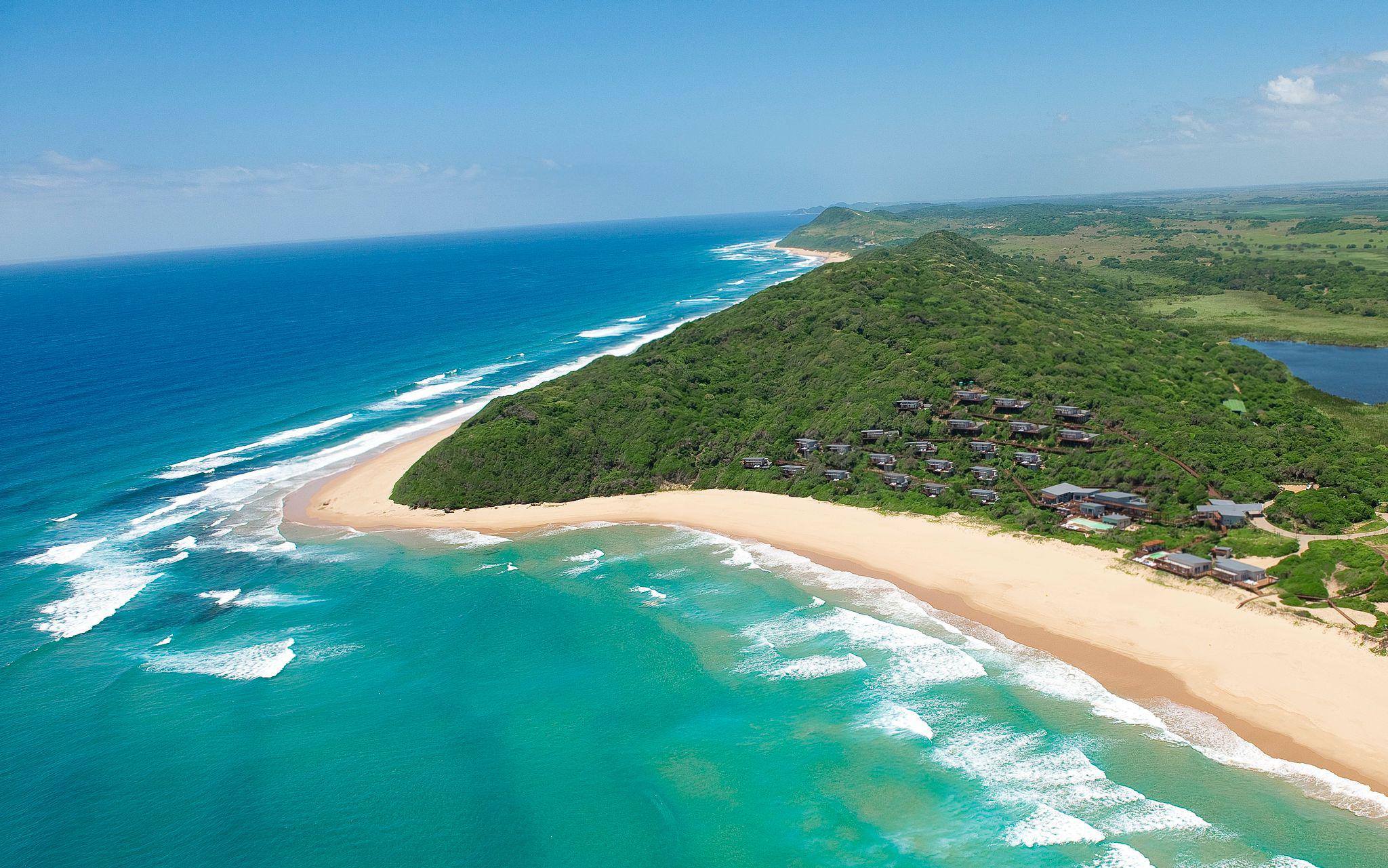 White Pearl Resorts on the beach at Ponta Mamoli in southern Mozambique