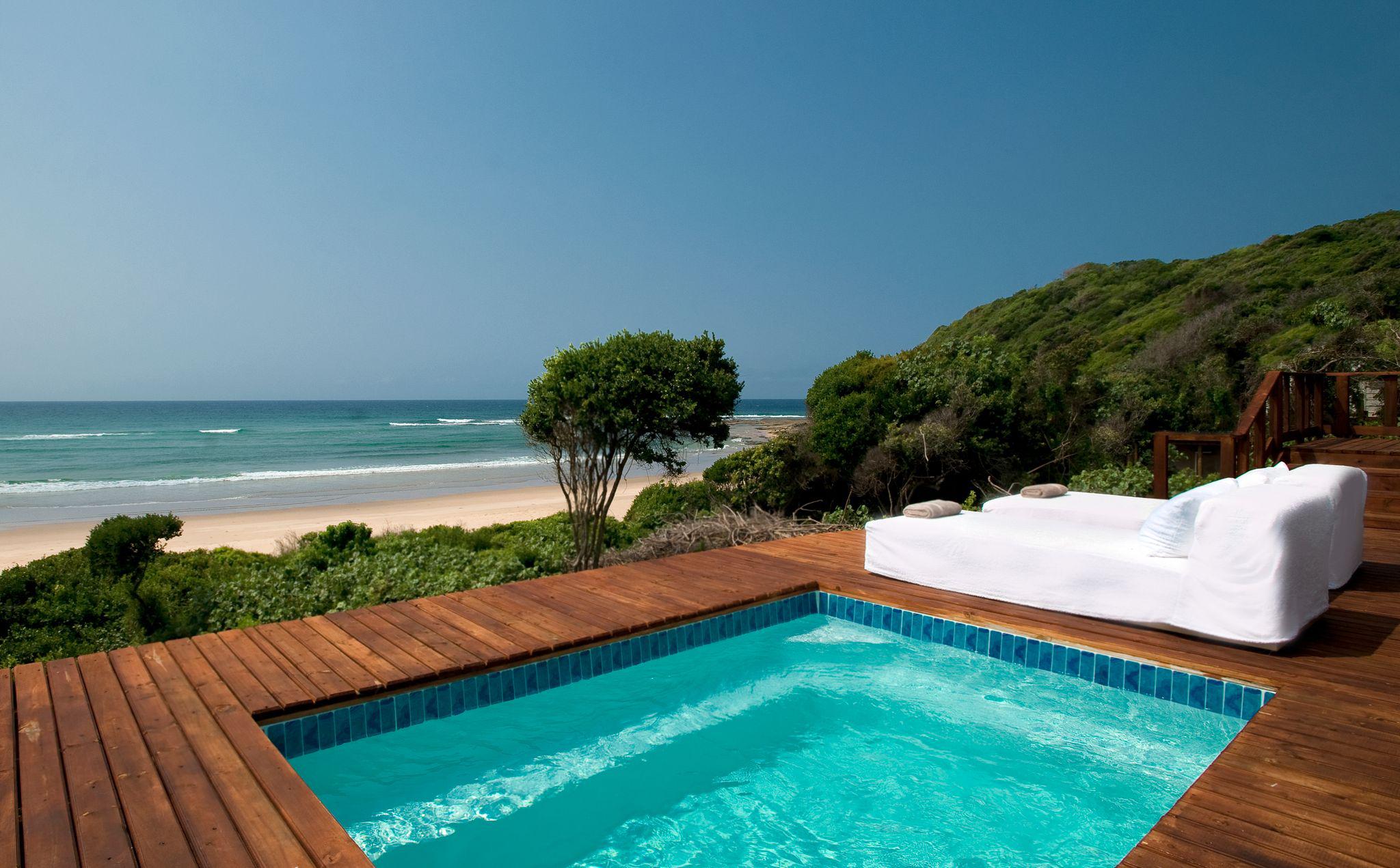 Ocean-facing suite with private plunge pool at White Pearl Resorts